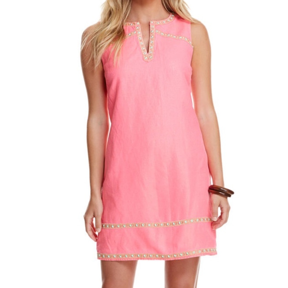 Vineyard Vines Shimmer Linen Sleeveless Dr…